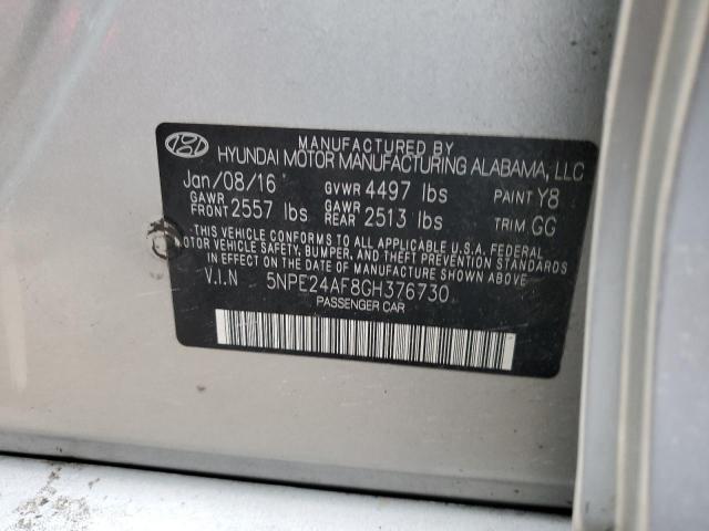 Photo 11 VIN: 5NPE24AF8GH376730 - HYUNDAI SONATA 