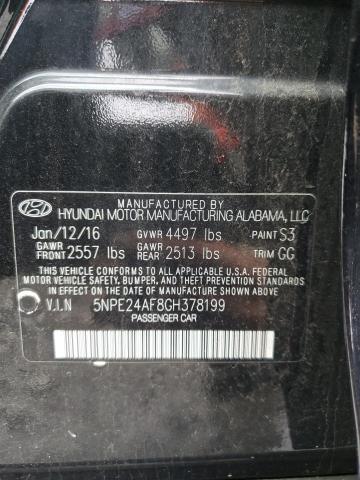 Photo 9 VIN: 5NPE24AF8GH378199 - HYUNDAI SONATA SE 