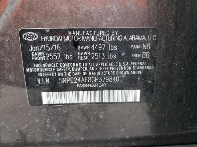 Photo 11 VIN: 5NPE24AF8GH379840 - HYUNDAI SONATA 