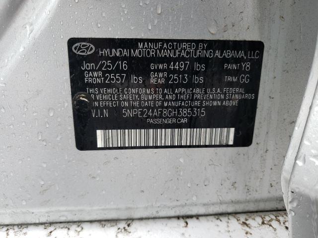 Photo 11 VIN: 5NPE24AF8GH385315 - HYUNDAI SONATA SE 