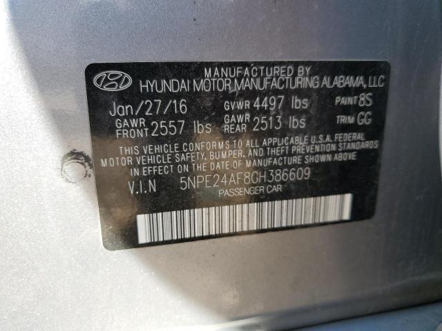 Photo 9 VIN: 5NPE24AF8GH386609 - HYUNDAI SONATA SE 