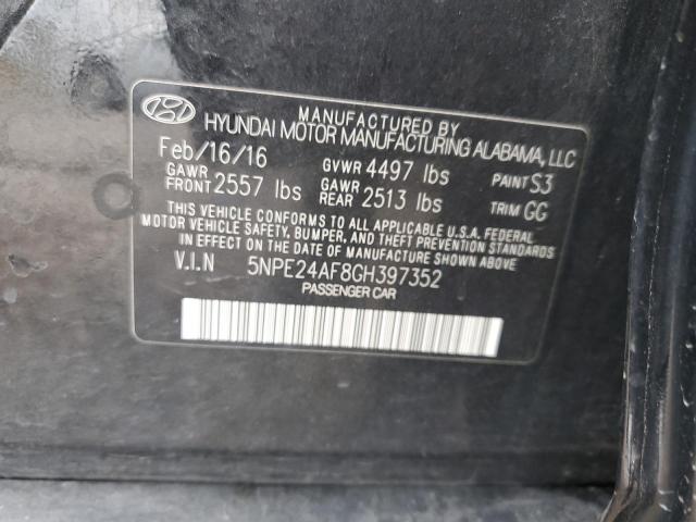 Photo 11 VIN: 5NPE24AF8GH397352 - HYUNDAI SONATA SE 