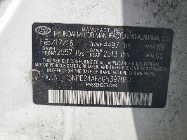 Photo 11 VIN: 5NPE24AF8GH397867 - HYUNDAI SONATA SE 