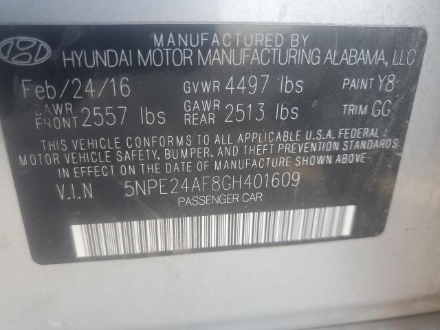 Photo 11 VIN: 5NPE24AF8GH401609 - HYUNDAI SONATA 