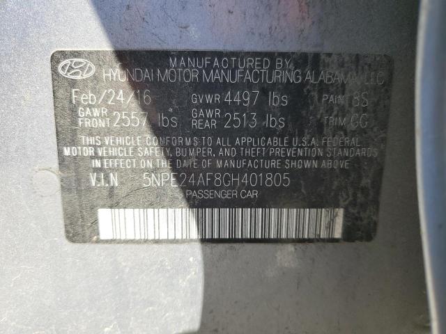 Photo 11 VIN: 5NPE24AF8GH401805 - HYUNDAI SONATA 