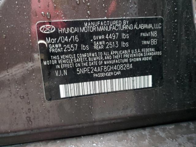 Photo 11 VIN: 5NPE24AF8GH408284 - HYUNDAI SONATA 