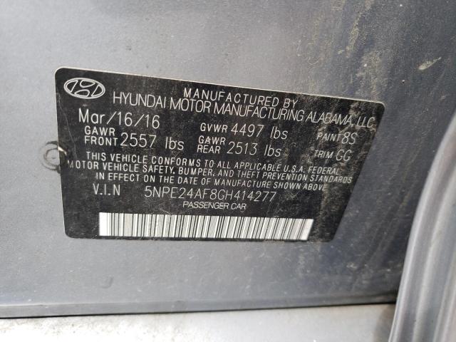 Photo 9 VIN: 5NPE24AF8GH414277 - HYUNDAI SONATA SE 