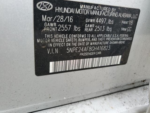 Photo 11 VIN: 5NPE24AF8GH416823 - HYUNDAI SONATA SE 