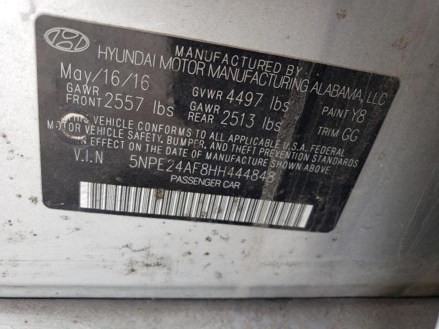 Photo 11 VIN: 5NPE24AF8HH444848 - HYUNDAI SONATA SE 