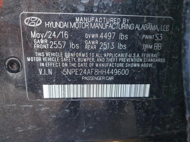 Photo 11 VIN: 5NPE24AF8HH449600 - HYUNDAI SONATA 