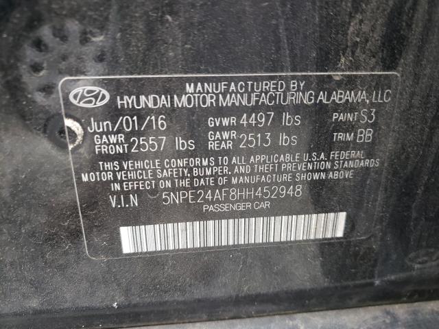 Photo 9 VIN: 5NPE24AF8HH452948 - HYUNDAI SONATA SE 