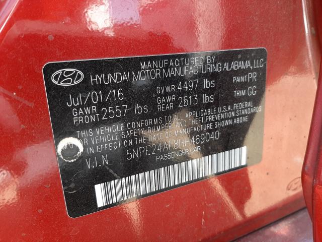 Photo 9 VIN: 5NPE24AF8HH469040 - HYUNDAI SONATA SE 