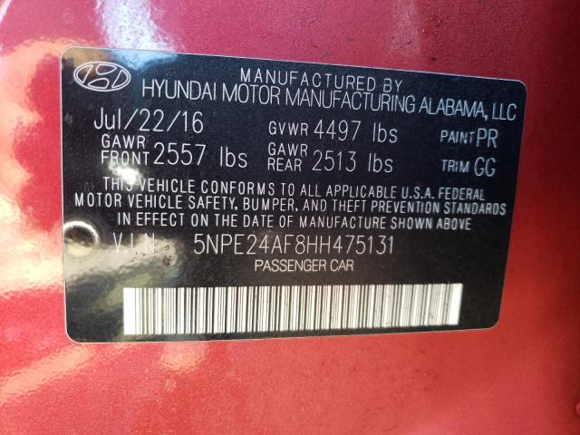 Photo 9 VIN: 5NPE24AF8HH475131 - HYUNDAI SONATA SE 