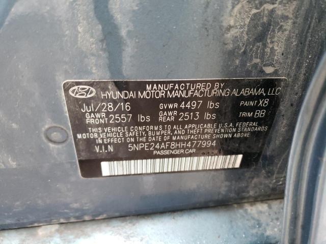 Photo 11 VIN: 5NPE24AF8HH477994 - HYUNDAI SONATA 