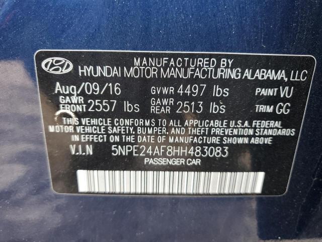 Photo 11 VIN: 5NPE24AF8HH483083 - HYUNDAI SONATA SE 