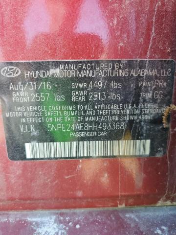 Photo 11 VIN: 5NPE24AF8HH493368 - HYUNDAI SONATA SE 