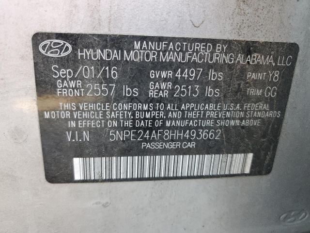 Photo 12 VIN: 5NPE24AF8HH493662 - HYUNDAI SONATA SE 