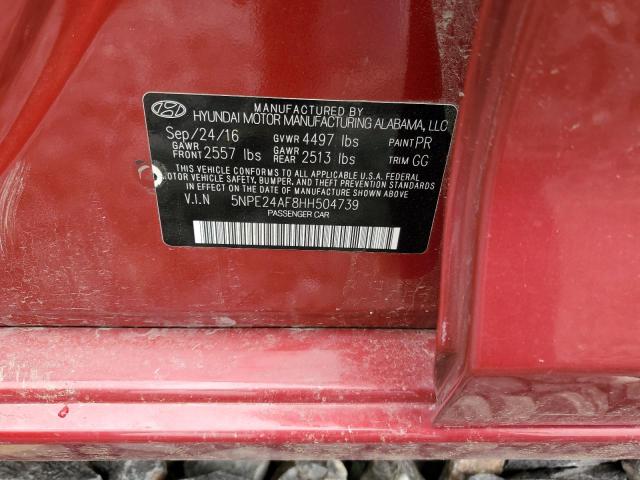 Photo 11 VIN: 5NPE24AF8HH504739 - HYUNDAI SONATA SE 