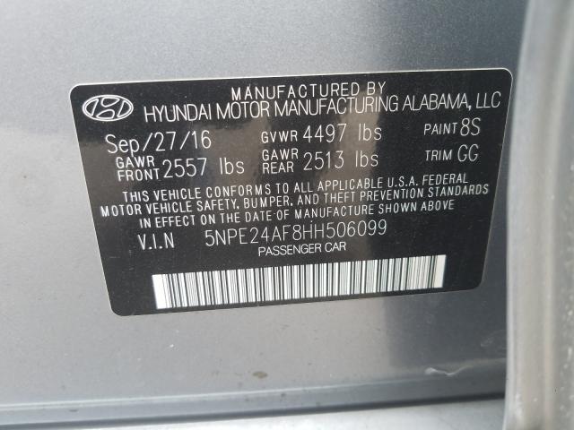 Photo 9 VIN: 5NPE24AF8HH506099 - HYUNDAI SONATA SE 