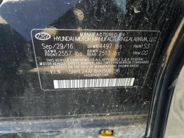 Photo 9 VIN: 5NPE24AF8HH506796 - HYUNDAI SONATA SE 