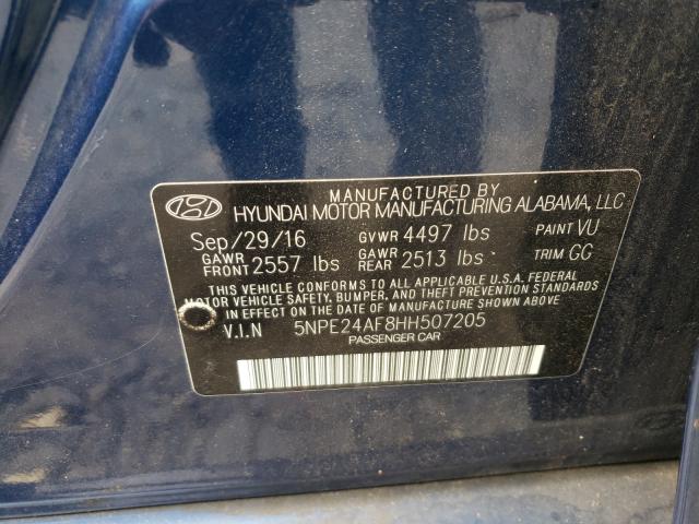 Photo 9 VIN: 5NPE24AF8HH507205 - HYUNDAI SONATA SE 