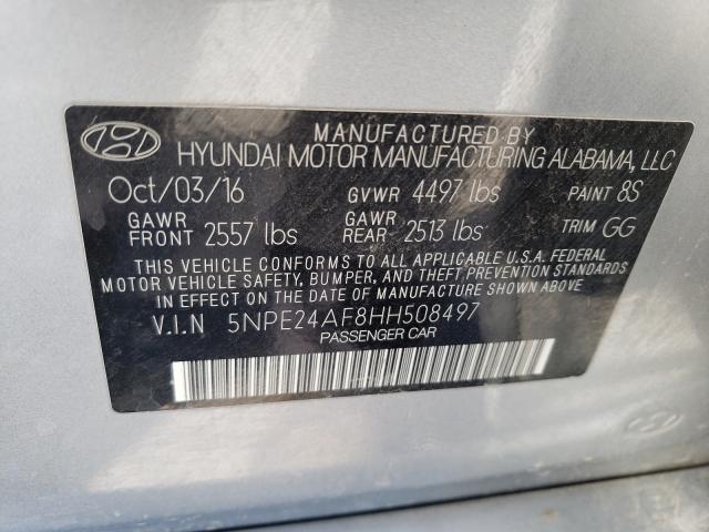 Photo 9 VIN: 5NPE24AF8HH508497 - HYUNDAI SONATA SE 