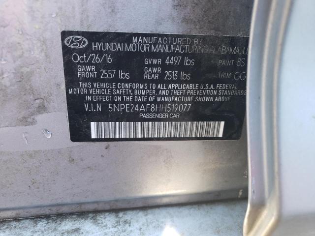 Photo 12 VIN: 5NPE24AF8HH519077 - HYUNDAI SONATA SE 