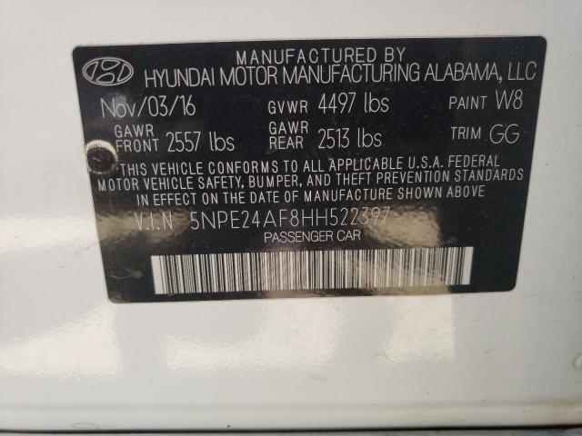 Photo 9 VIN: 5NPE24AF8HH522397 - HYUNDAI SONATA SE 