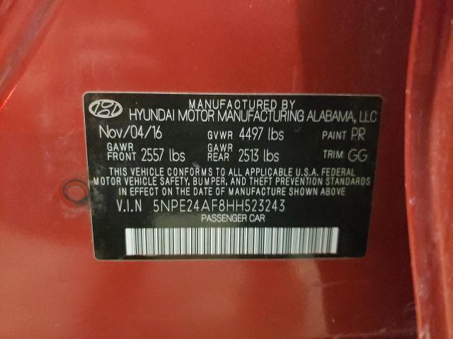 Photo 11 VIN: 5NPE24AF8HH523243 - HYUNDAI SONATA SE 