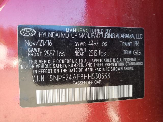 Photo 9 VIN: 5NPE24AF8HH530533 - HYUNDAI SONATA 