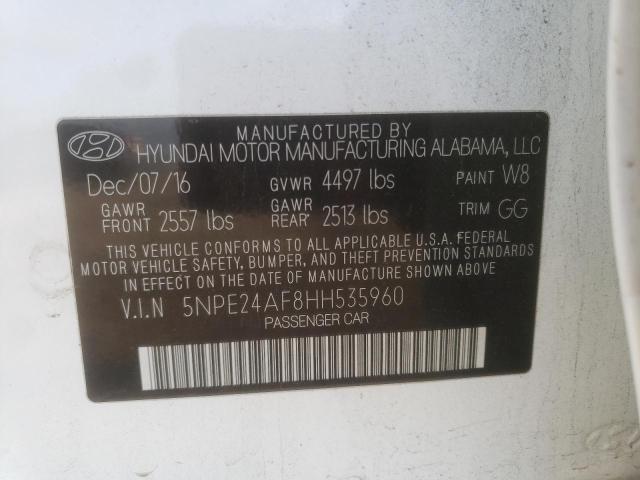 Photo 9 VIN: 5NPE24AF8HH535960 - HYUNDAI SONATA SE 