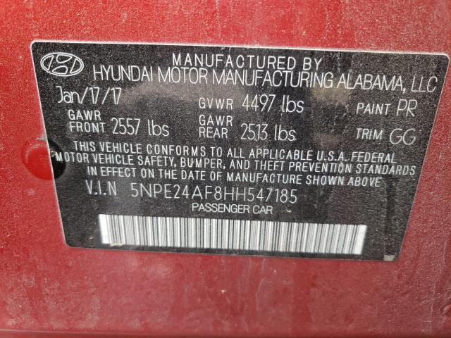 Photo 9 VIN: 5NPE24AF8HH547185 - HYUNDAI SONATA 