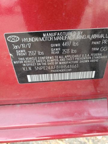 Photo 11 VIN: 5NPE24AF8HH548661 - HYUNDAI SONATA SE 