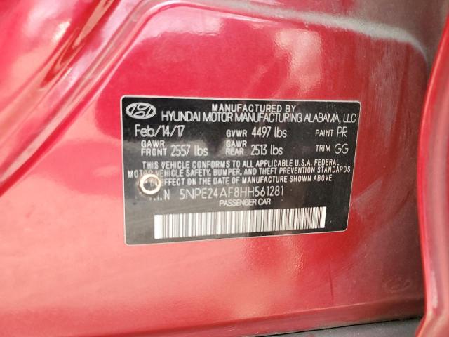 Photo 12 VIN: 5NPE24AF8HH561281 - HYUNDAI SONATA 