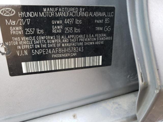 Photo 12 VIN: 5NPE24AF8HH578243 - HYUNDAI SONATA SE 