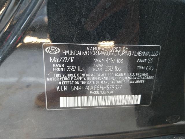 Photo 9 VIN: 5NPE24AF8HH579327 - HYUNDAI SONATA SE 