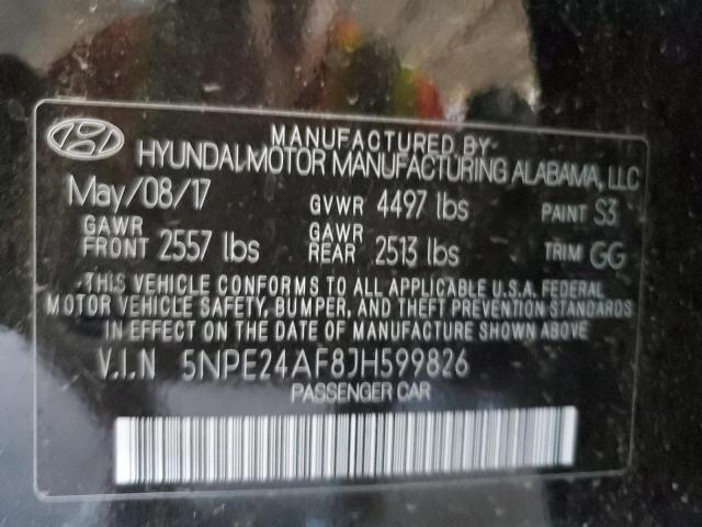 Photo 11 VIN: 5NPE24AF8JH599826 - HYUNDAI SONATA SE 