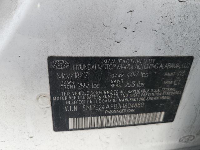 Photo 11 VIN: 5NPE24AF8JH604880 - HYUNDAI SONATA SE 