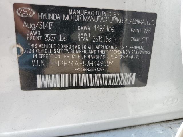 Photo 12 VIN: 5NPE24AF8JH649009 - HYUNDAI SONATA SE 