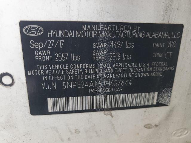 Photo 11 VIN: 5NPE24AF8JH657644 - HYUNDAI SONATA SE 