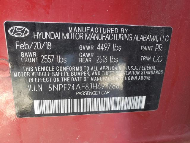 Photo 9 VIN: 5NPE24AF8JH694788 - HYUNDAI SONATA SE 