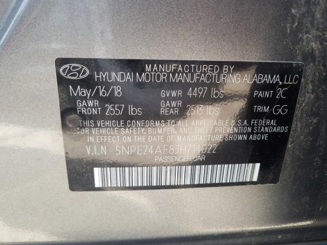 Photo 9 VIN: 5NPE24AF8JH714022 - HYUNDAI SONATA SE 