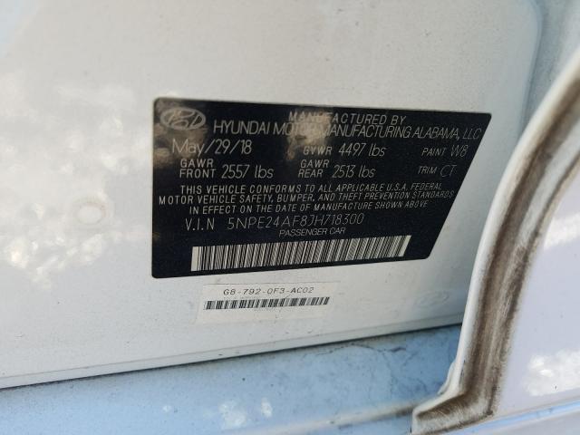 Photo 9 VIN: 5NPE24AF8JH718300 - HYUNDAI SONATA SE 