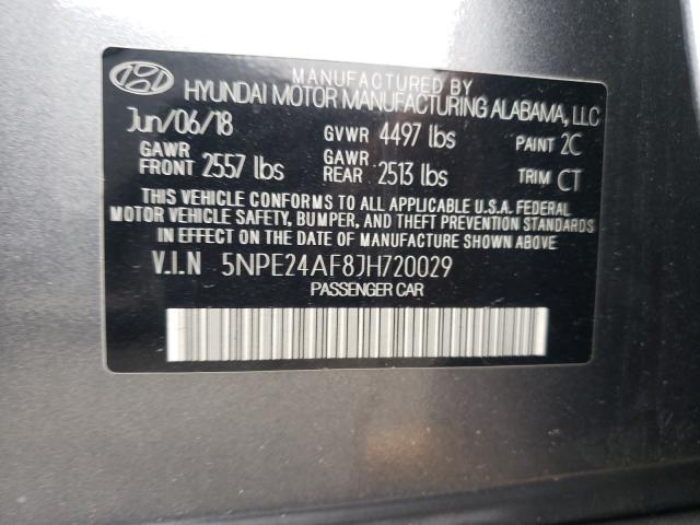 Photo 9 VIN: 5NPE24AF8JH720029 - HYUNDAI SONATA 