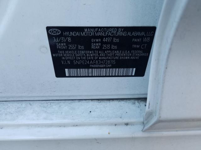 Photo 9 VIN: 5NPE24AF8JH728115 - HYUNDAI SONATA SE 