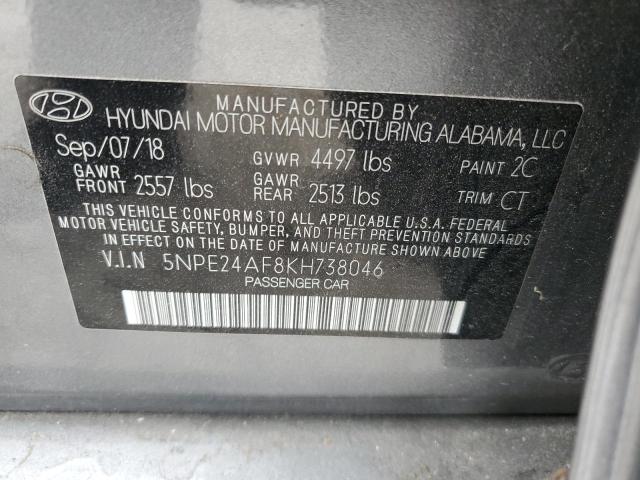 Photo 12 VIN: 5NPE24AF8KH738046 - HYUNDAI SONATA 