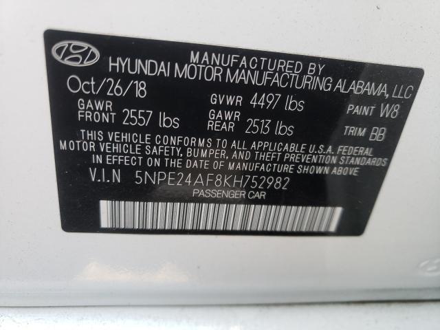 Photo 9 VIN: 5NPE24AF8KH752982 - HYUNDAI SONATA SE 