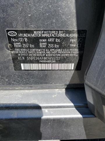 Photo 11 VIN: 5NPE24AF8KH755722 - HYUNDAI SONATA 