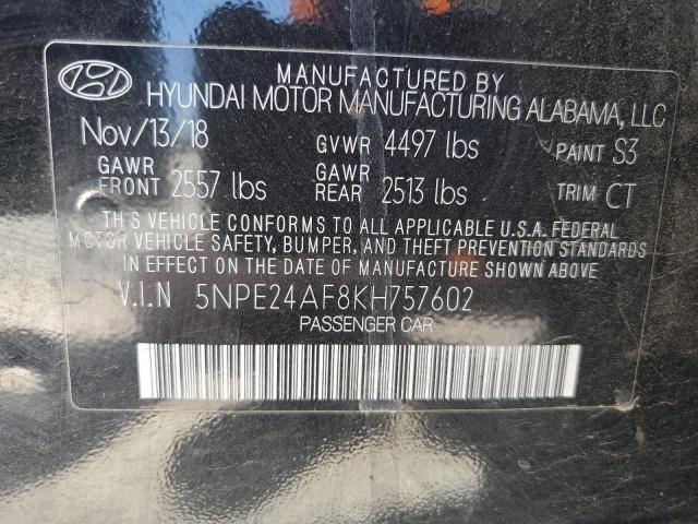 Photo 11 VIN: 5NPE24AF8KH757602 - HYUNDAI SONATA SE 