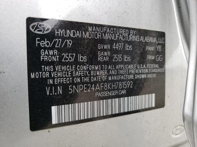 Photo 11 VIN: 5NPE24AF8KH781592 - HYUNDAI SONATA SE 